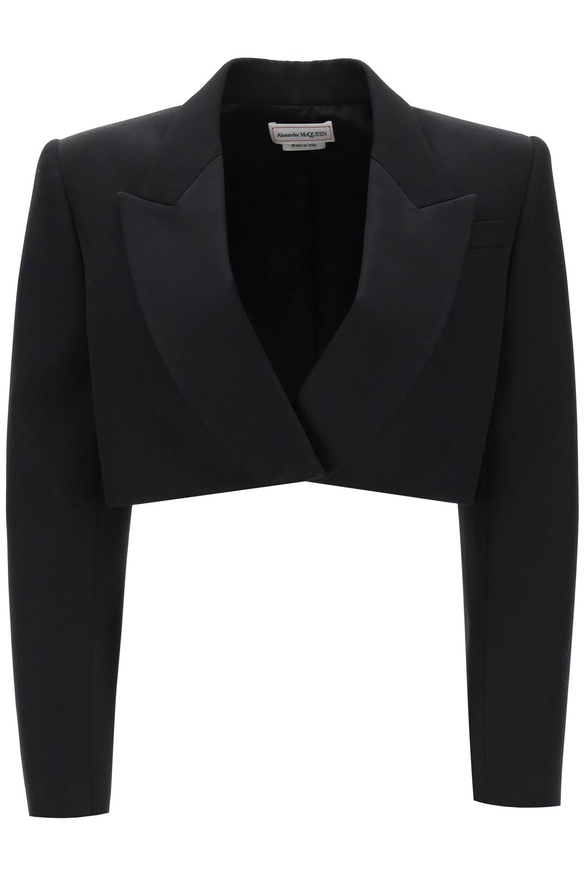 Alexander Mcqueen cropped tuxedo jacket