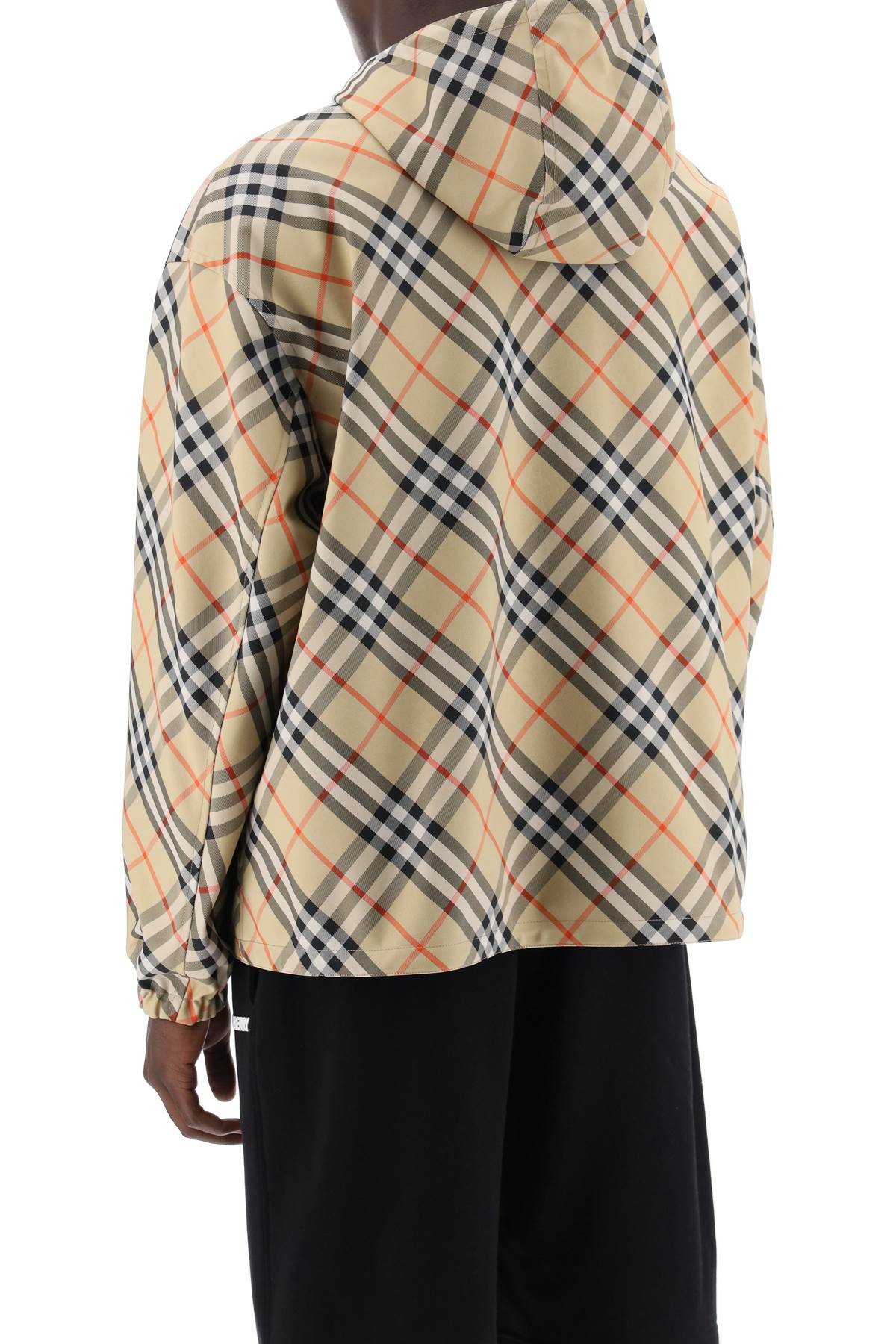 Burberry reversible check hooded jacket with