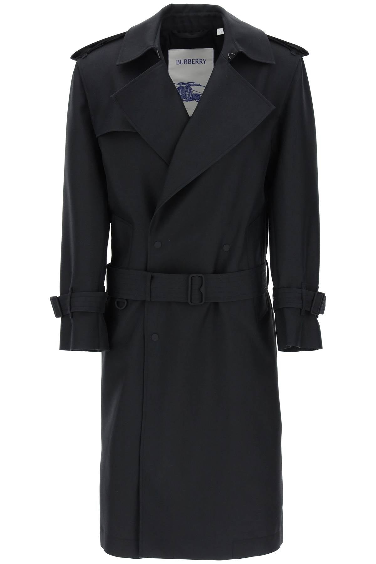 Burberry double-breasted silk twill trench coat