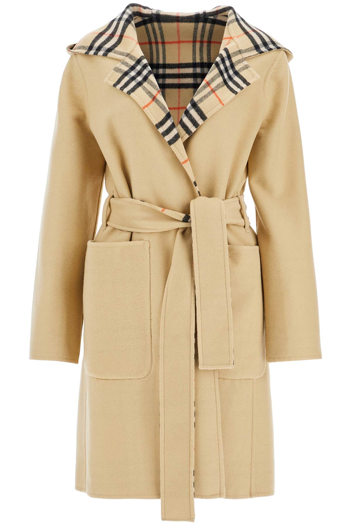 Burberry reversible wool coat with lap