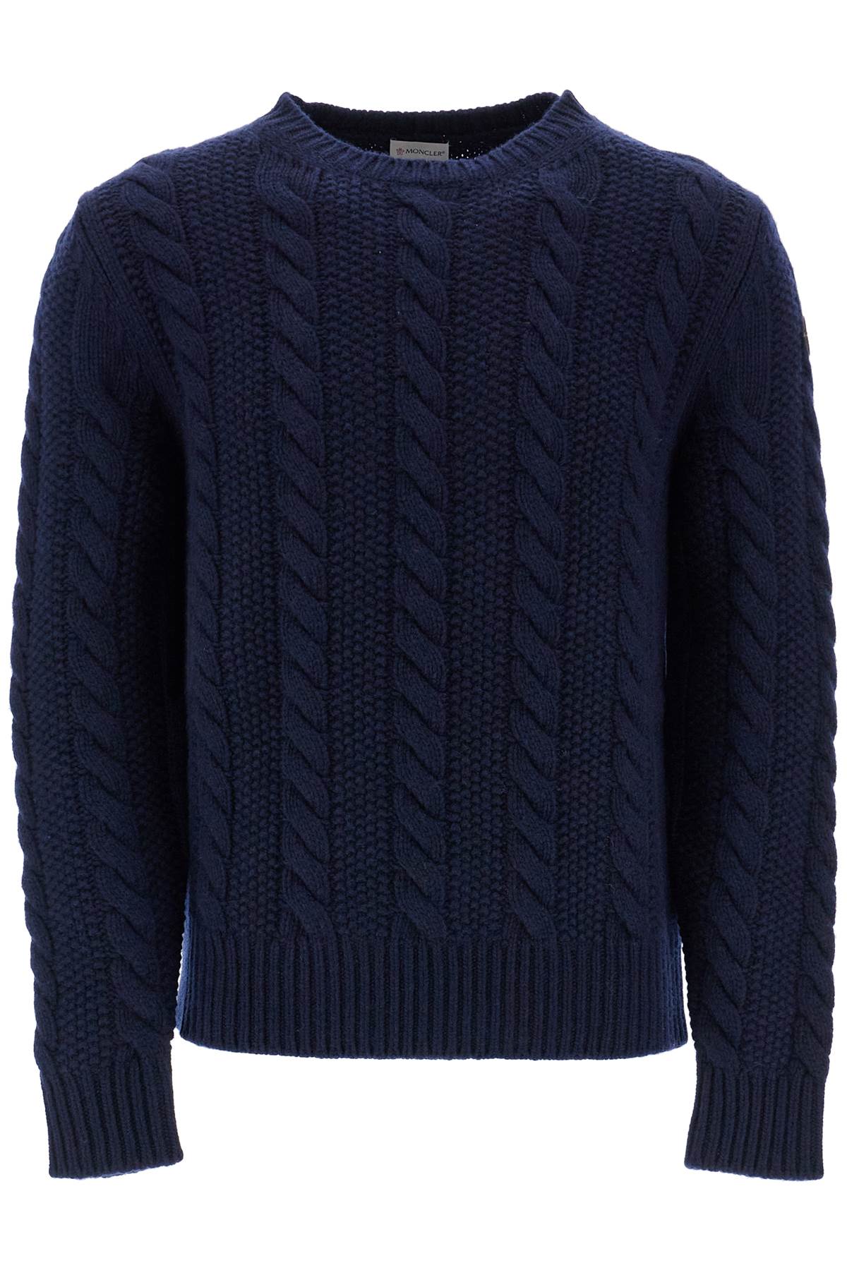 Moncler wool and cashmere cable knit pullover