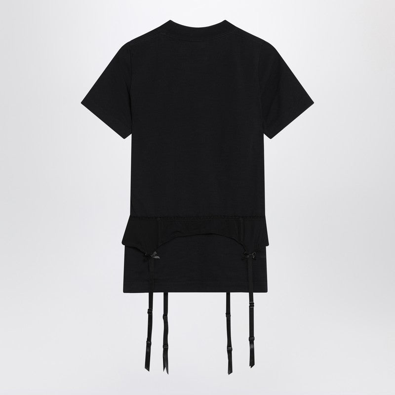 Balenciaga Black Jersey Stretch Lingerie T-Shirt Glam Steals