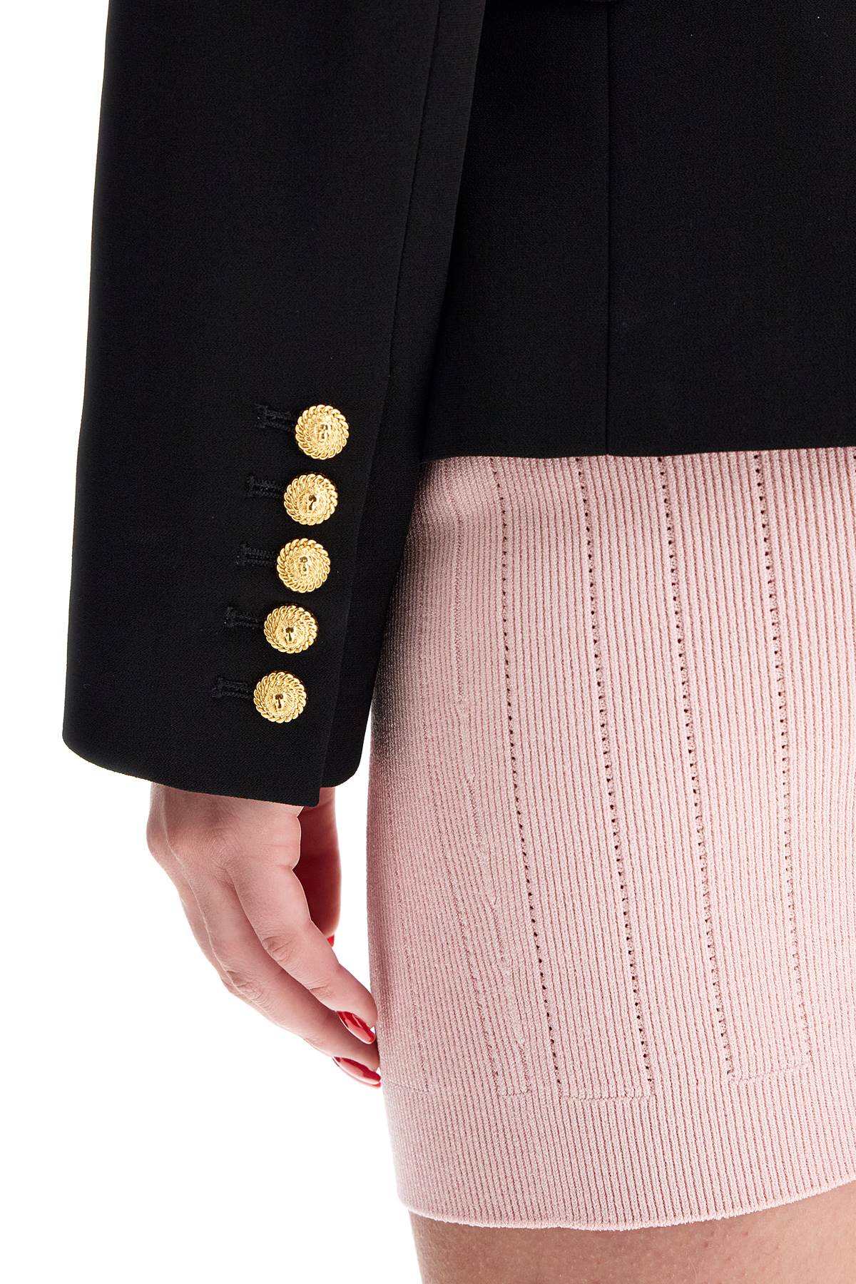 Balmain 6-button crepe jacket for women