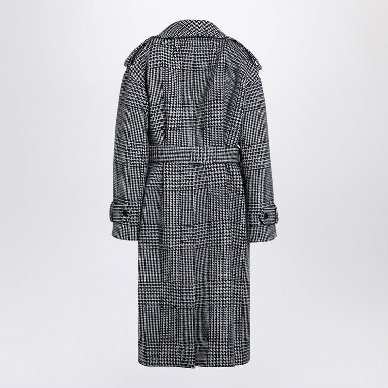 Dolce & Gabbana Wool Dolce&Gabbana Houndstooth Checked Coat