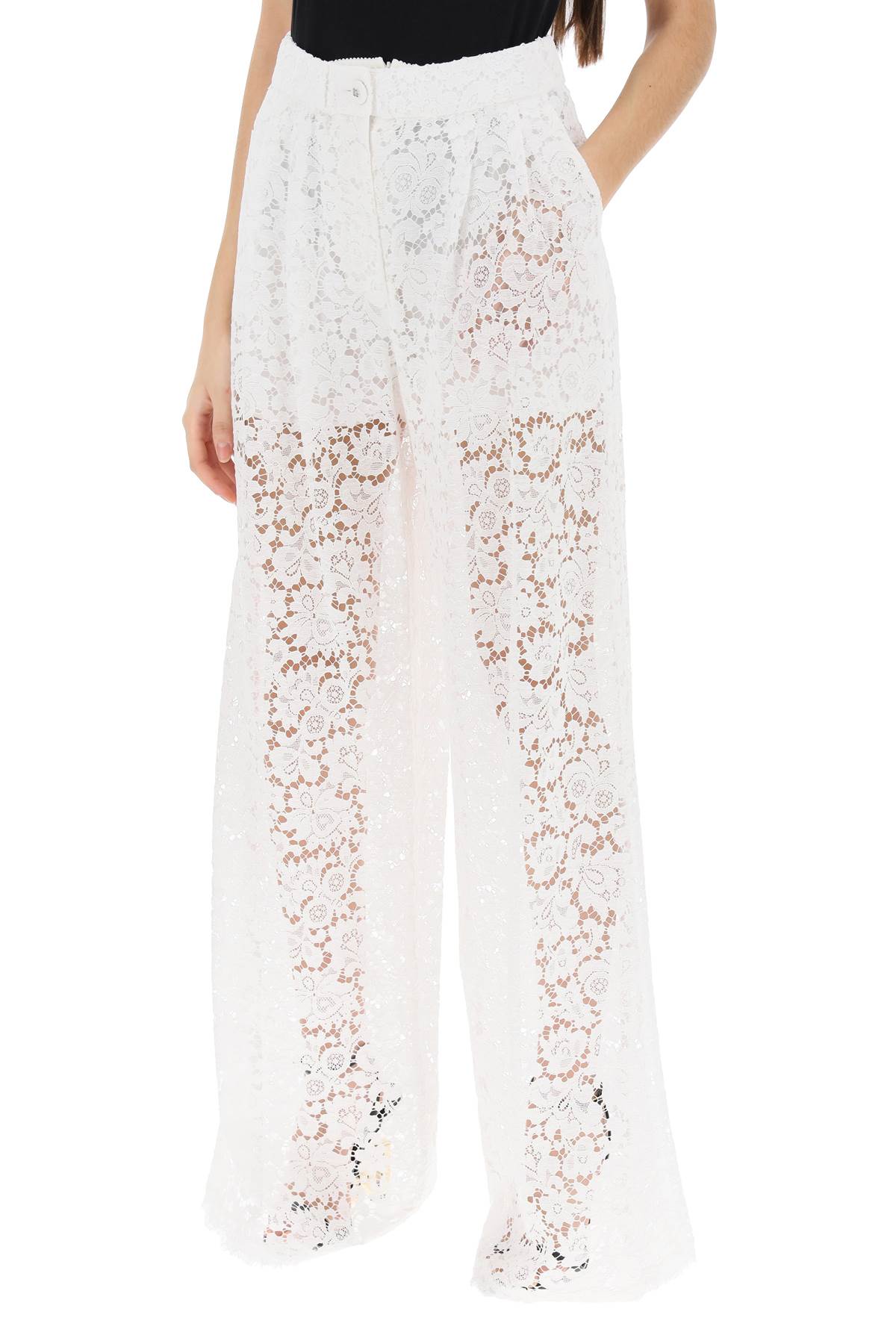 Dolce & Gabbana pajama pants in cordonnet lace