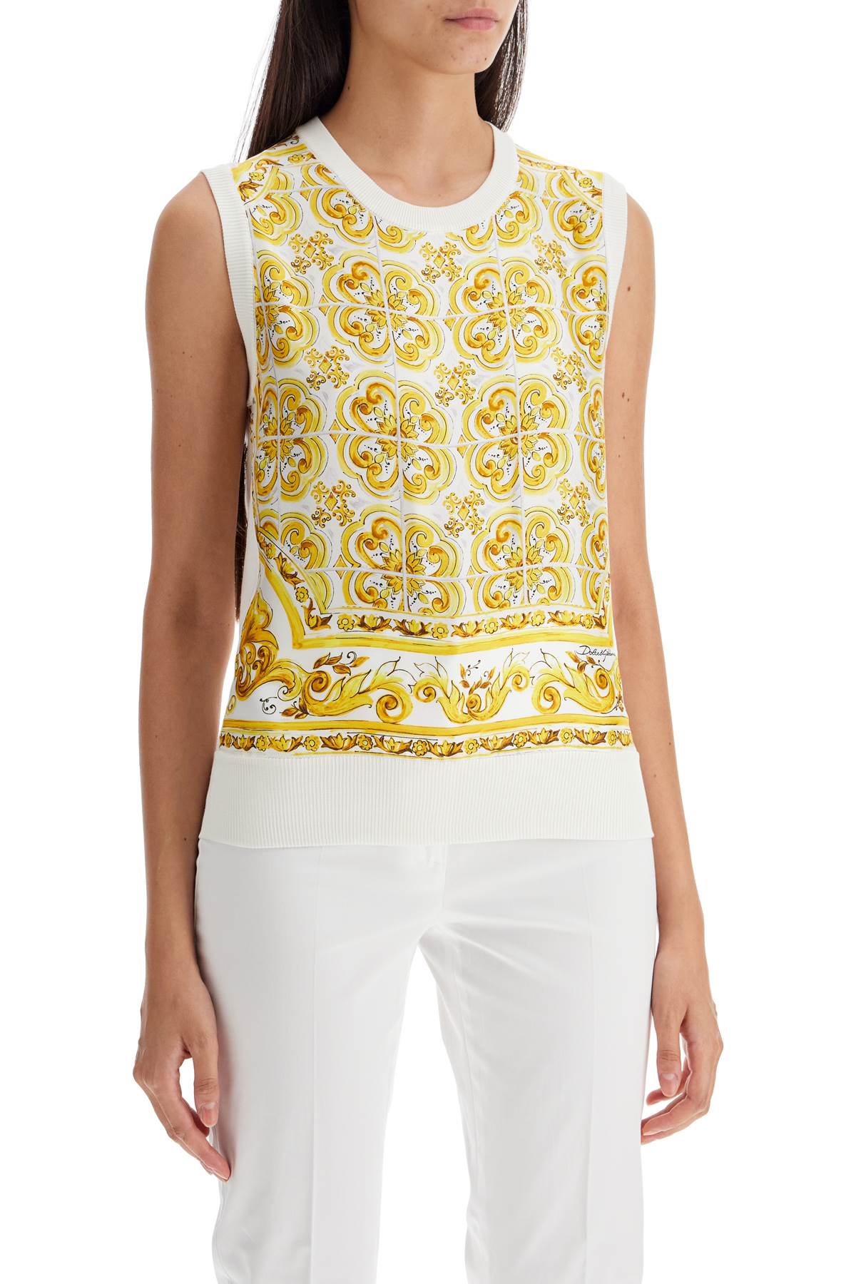 Dolce & Gabbana "silk sleeveless top with mai