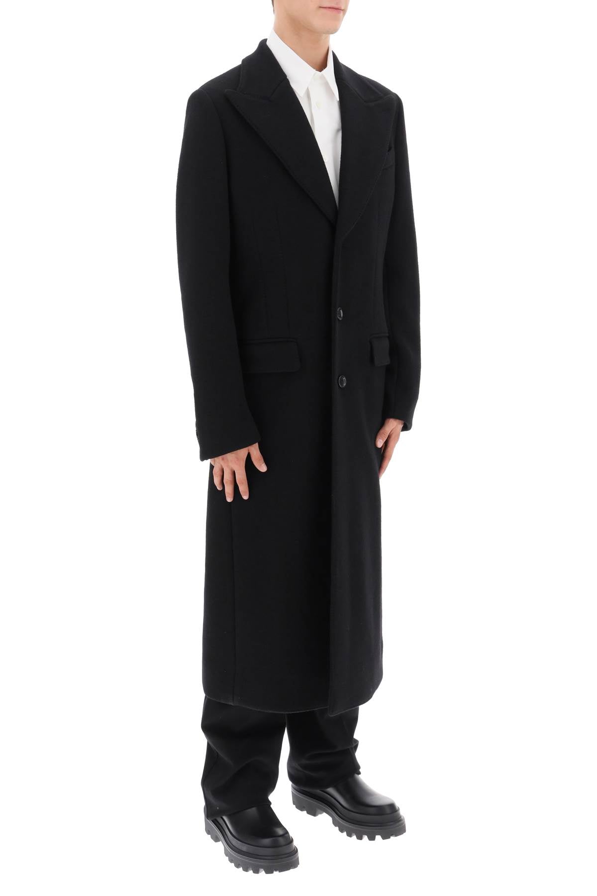 Dolce & Gabbana techno-wool deconstructed coat