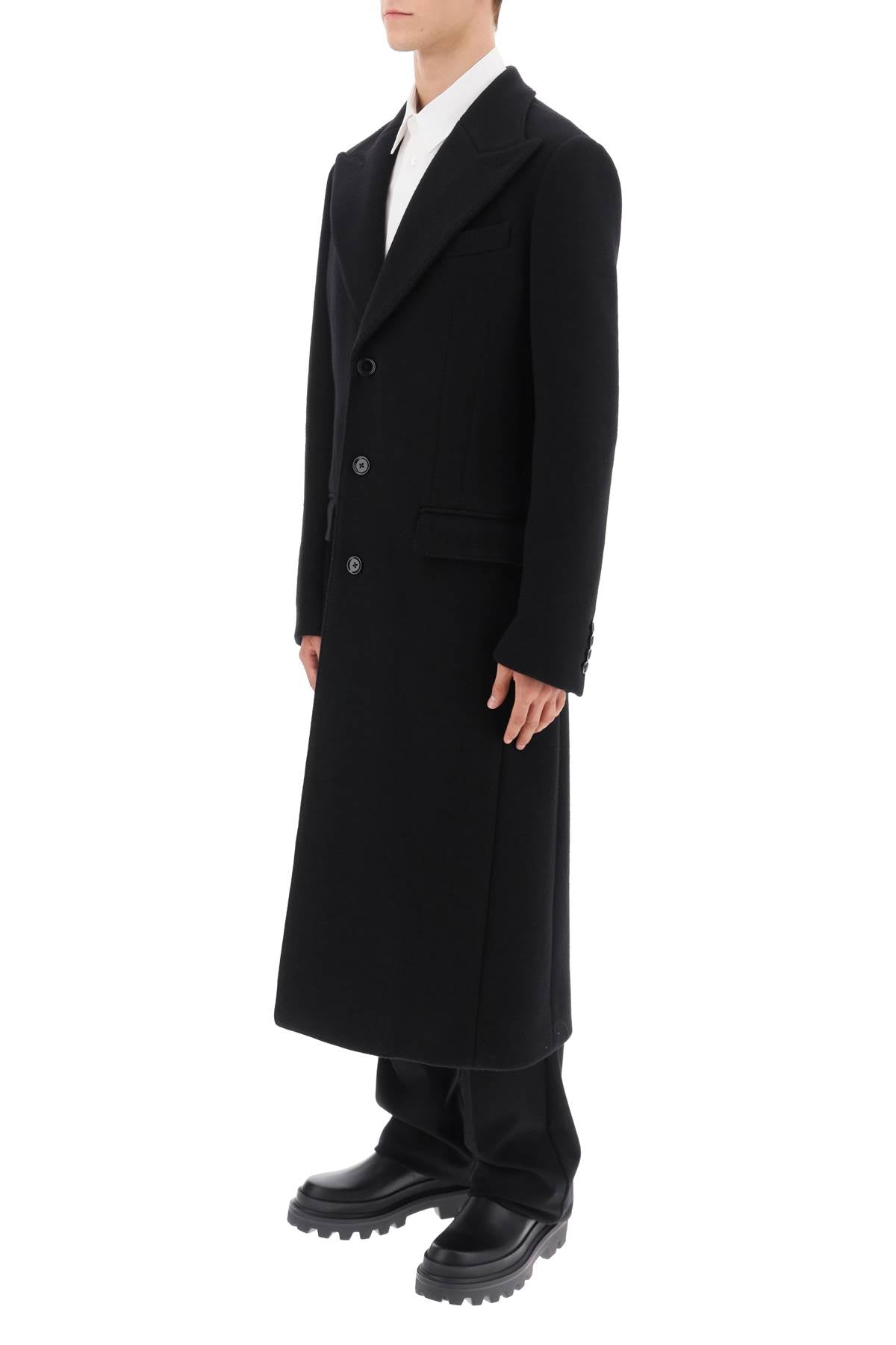 Dolce & Gabbana techno-wool deconstructed coat