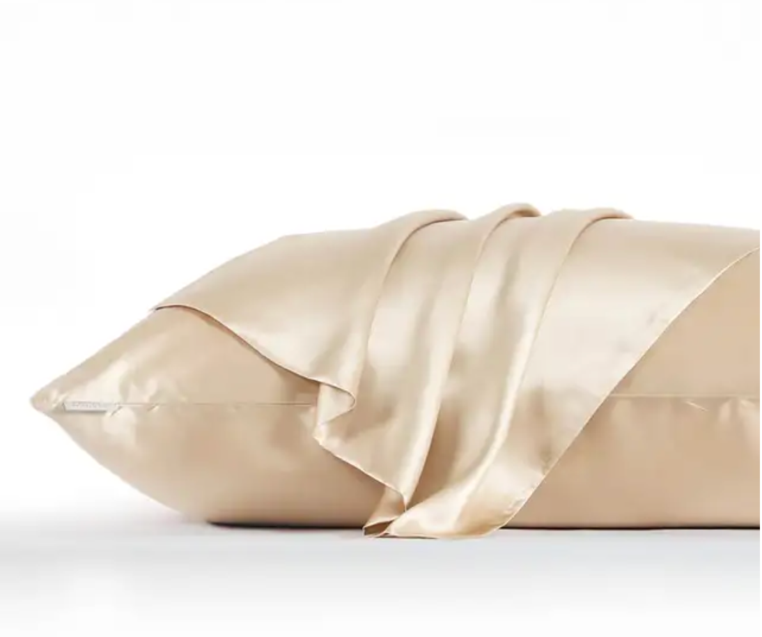 High-Quality 100% Mulberry Silk Pillowcase with 22 Momme Thickness - Caramel Glam Steals  silk pillowcase Ador Nicci 