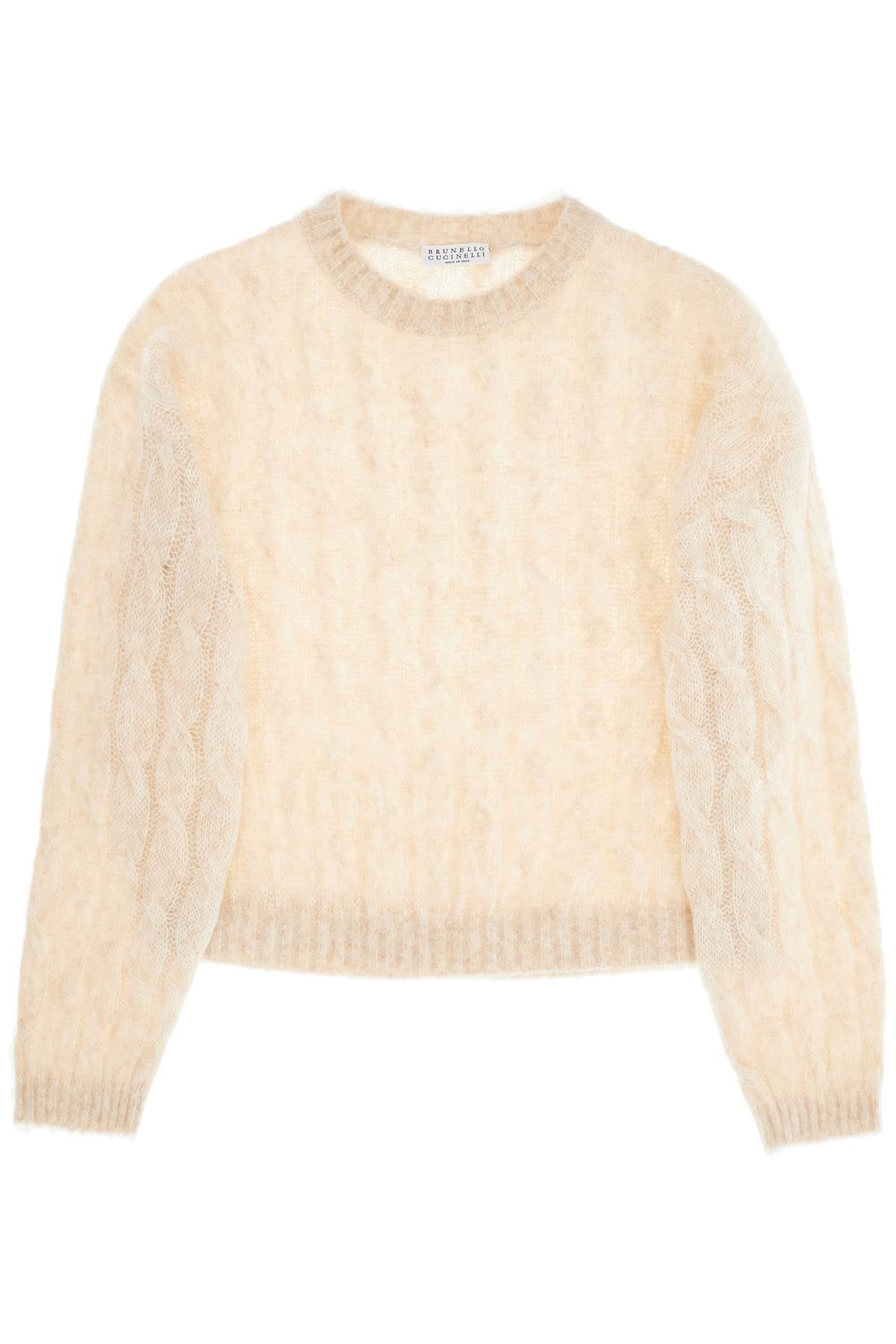 Brunello Cucinelli knitted wool and mohair cable-k