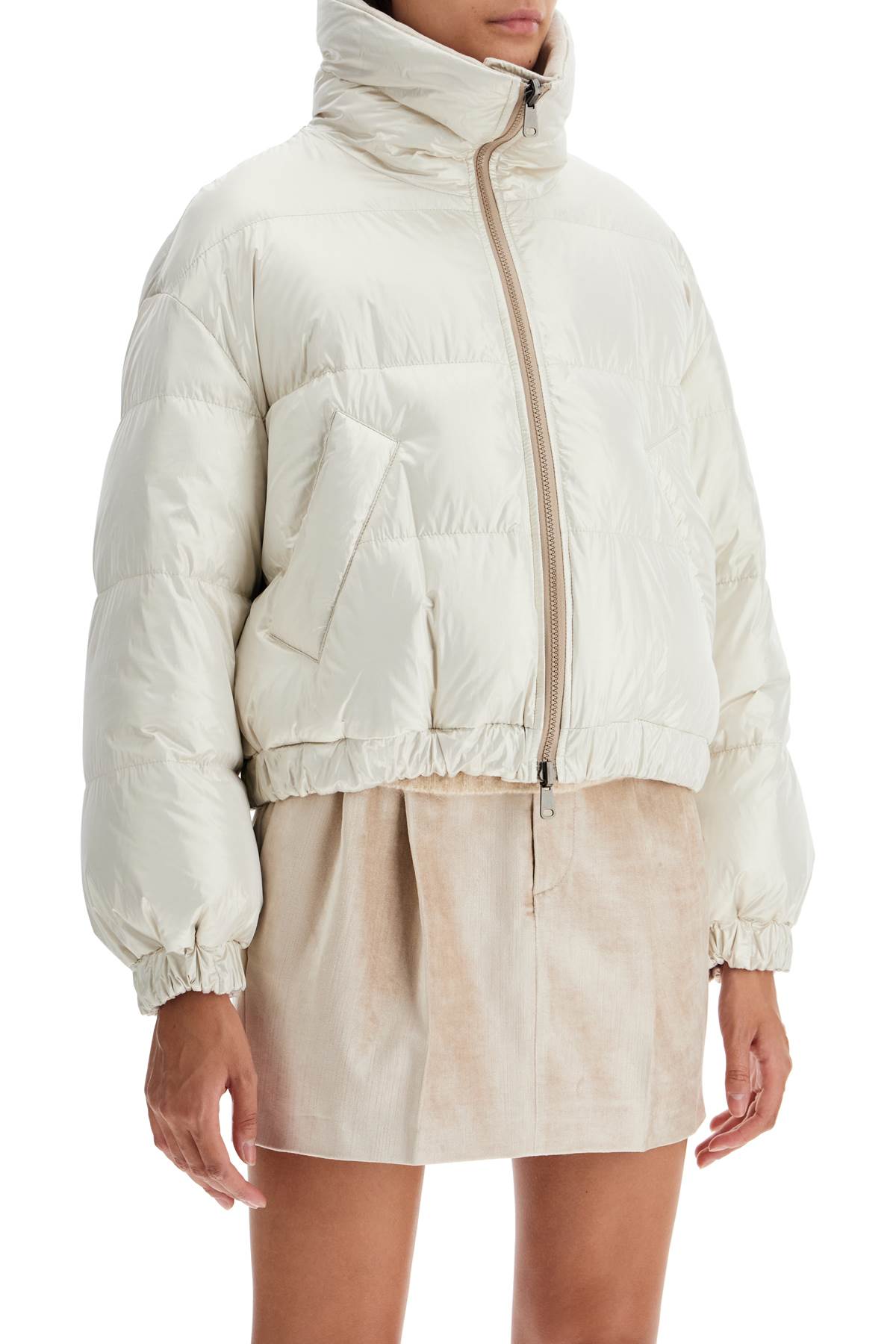 Brunello Cucinelli 'sparkling canvas down jacket with mon