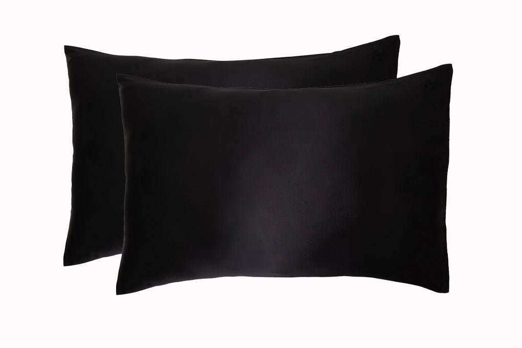 Silk Pillowcase Set - Black Onyx Glam Steals  silk pillowcase R+R Collective 