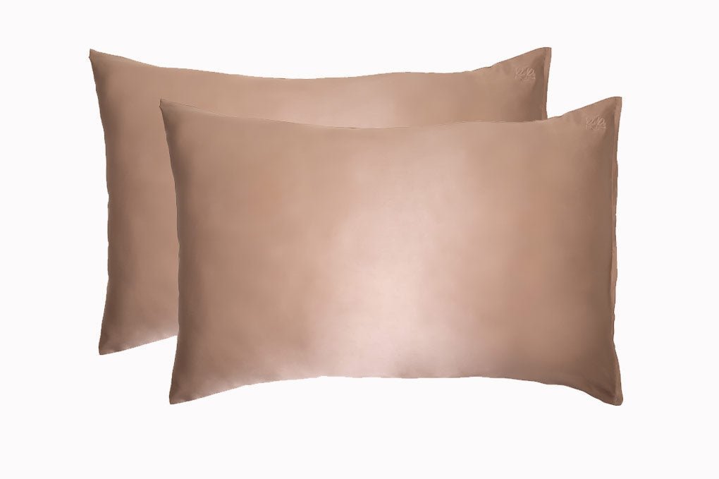 Silk Pillowcase Set - Sand Glam Steals  silk pillowcase R+R Collective 